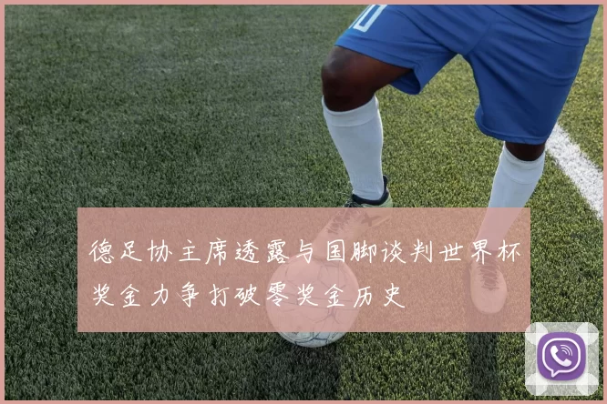 德足协主席透露与国脚谈判世界杯奖金力争打破零奖金历史